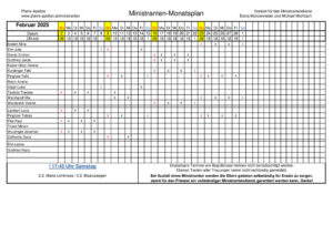 thumbnail of Ministranten Monatseinteilung Februar 2025