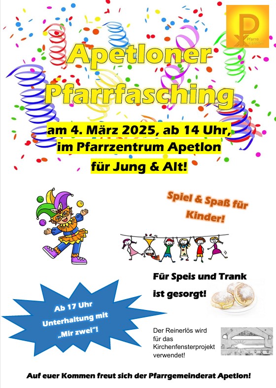 Einladung zum Pfarrfasching 2025